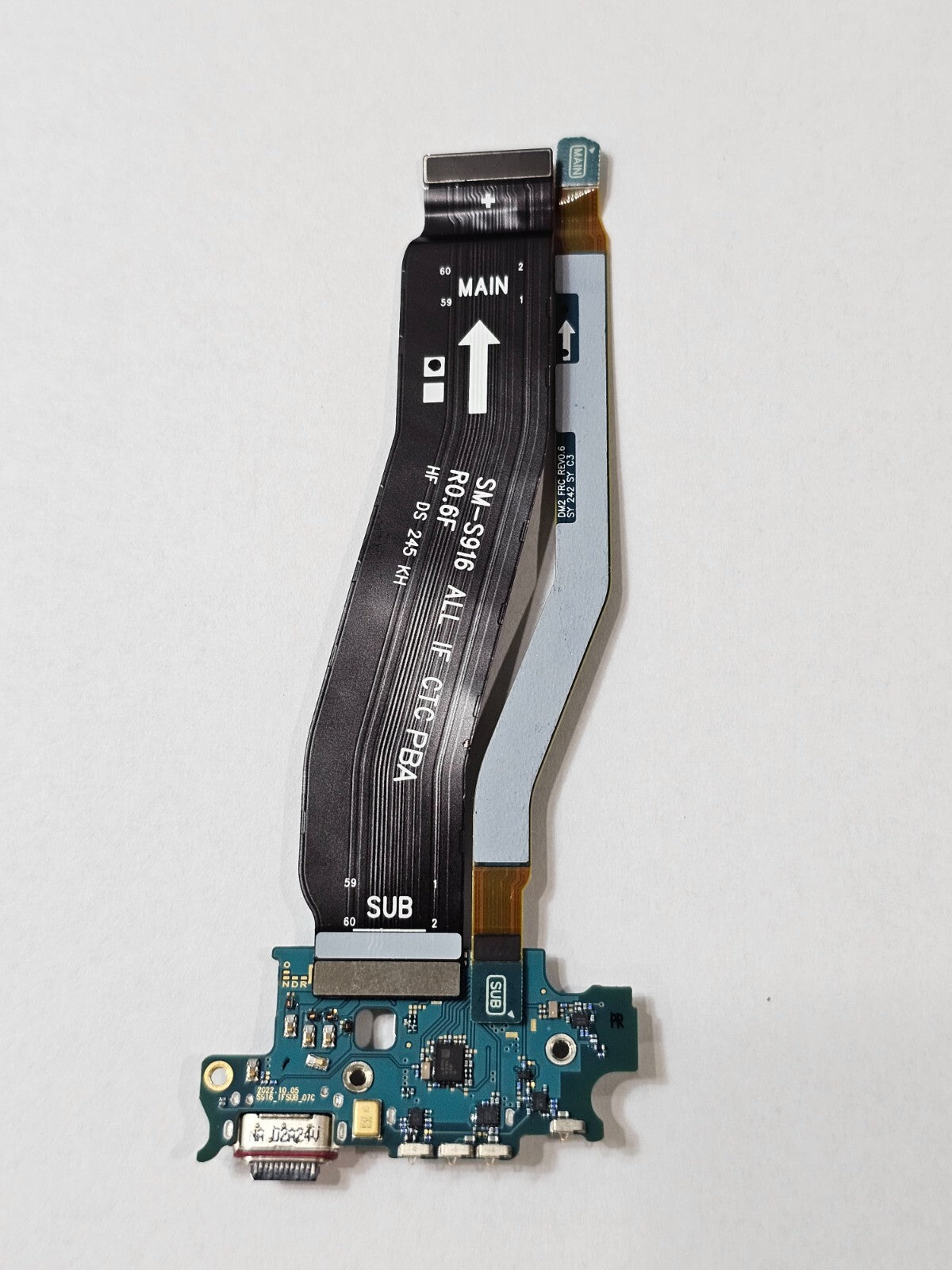 Samsung Galaxy S23+ S916U Charging Port Sub-Board with 2 Flex Cables