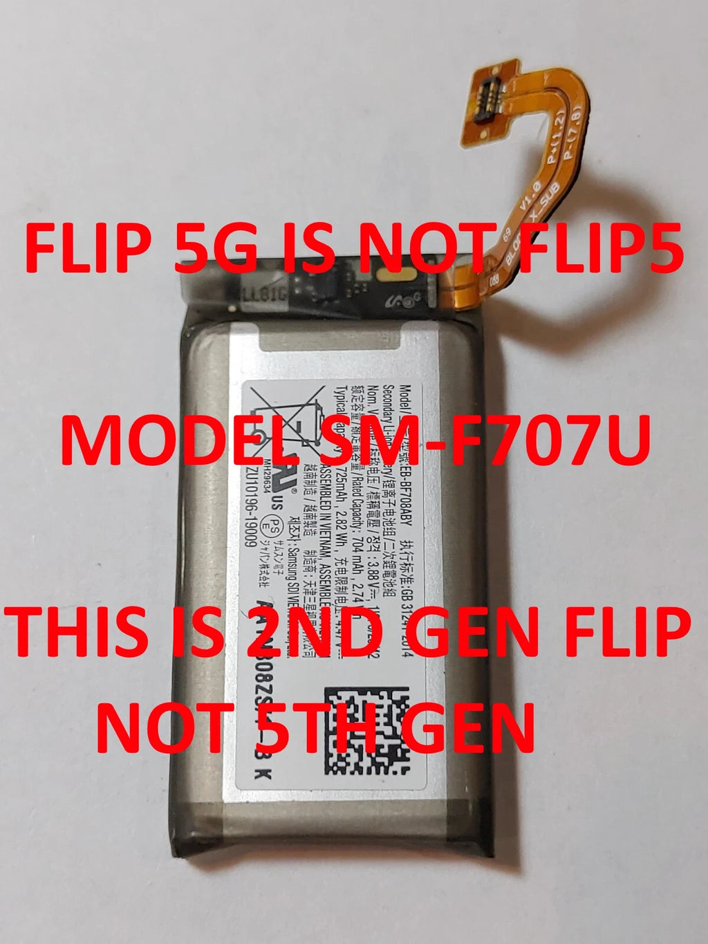 Samsung Galaxy Z Flip 5G F707U Battery