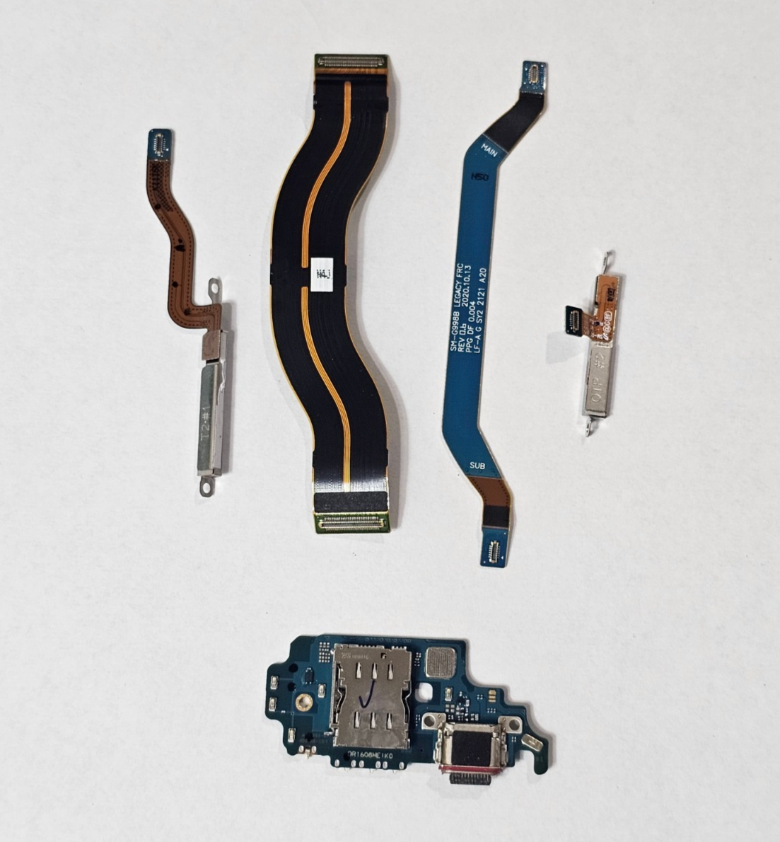 Samsung Galaxy S21 Ultra 5G G998U Charging Port Sub-Board with 2 Flex Cables & mmWave Antenna