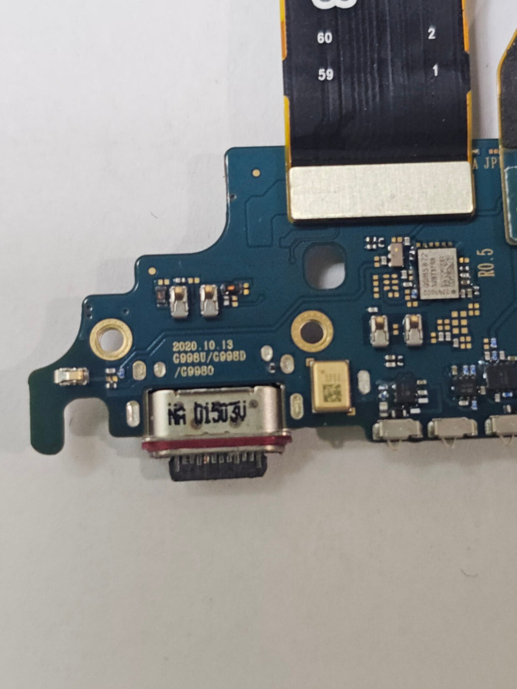 Samsung Galaxy S21 Ultra 5G G998U Charging Port Sub-Board with 2 Flex Cables & mmWave Antenna
